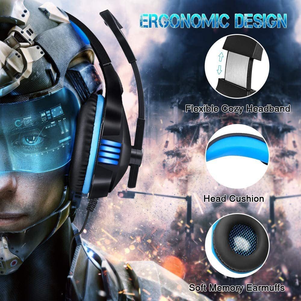 Head mounted gaming headphones RGB wired mobile phones computers subwoofers Wired Headphones Best Selling Products