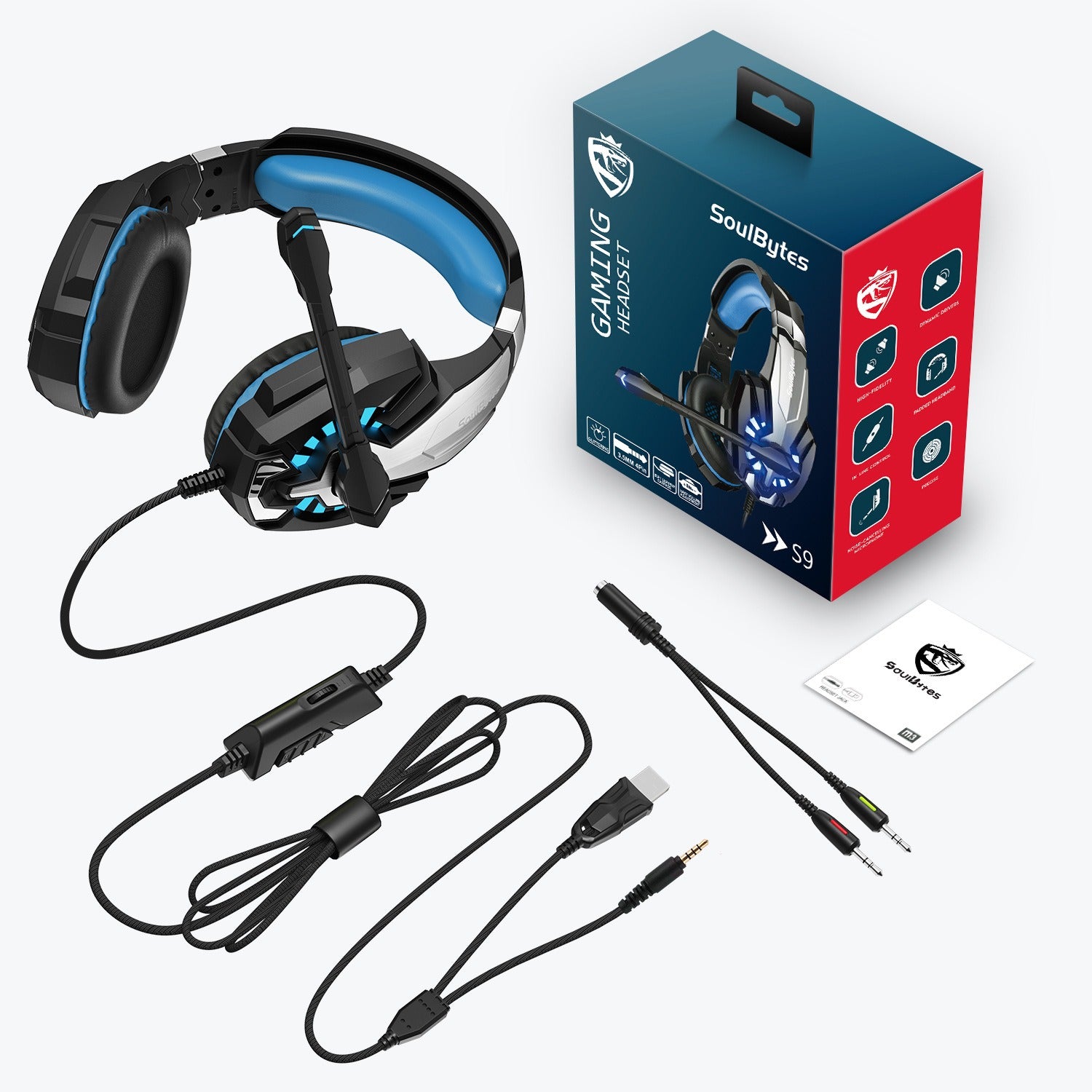 S9 Head mounted Esports Gaming Earphones Wired Luminous Computer PS4 Headphones Best Selling Products In-Ear