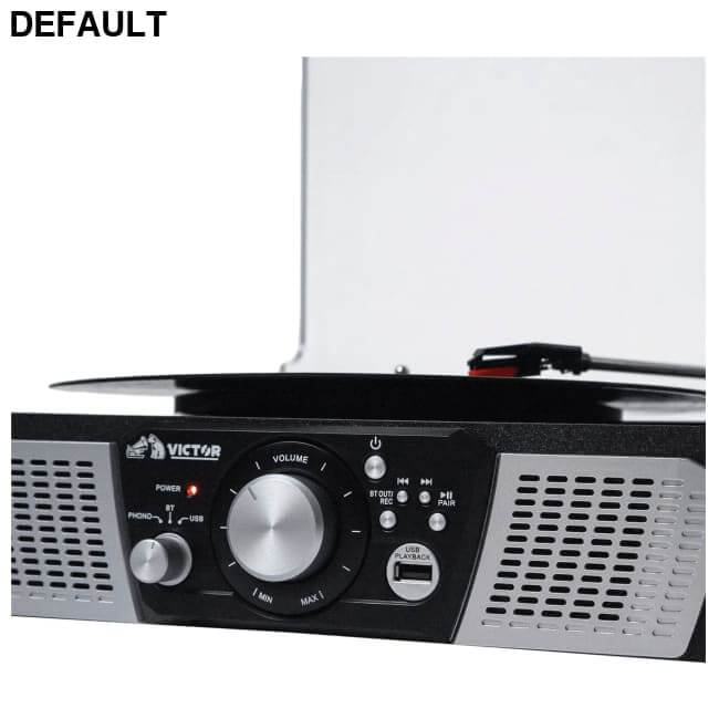 Victor Lakeshore 5-in-1 Hybrid Bluetooth Turntable System Black / US Home Theater Systems Turntables & Record Players