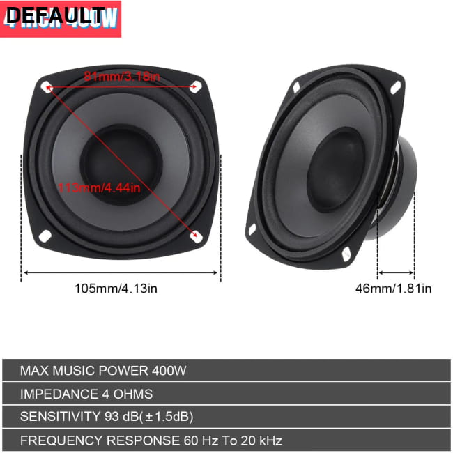 DRISENTRI 2-Way Car HiFi Coaxial Speaker Vehicle Audio Unit Speakers