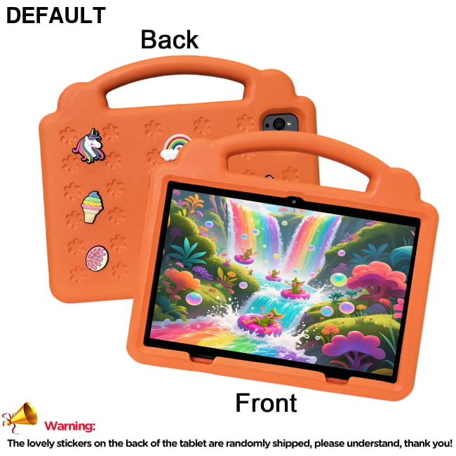 10.1 Inch Kid Tablet Android with 64GB ROM and Dual Camera orange Tablets Educational Toys