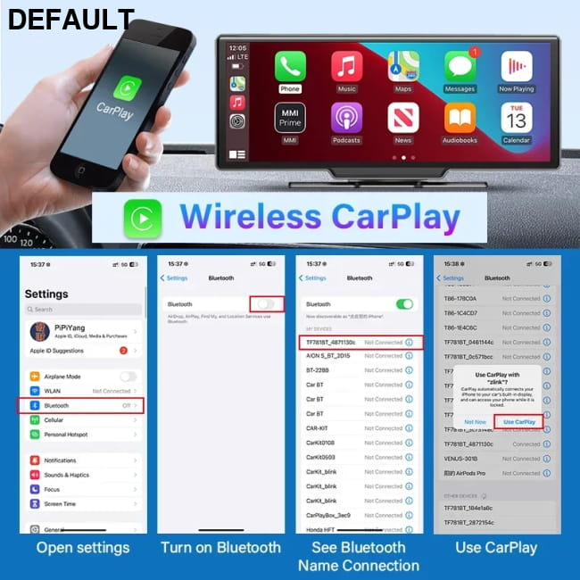 Jansite 10.26 inch dash cam 4k car mirror wireless carplay DVR Cameras Electronics
