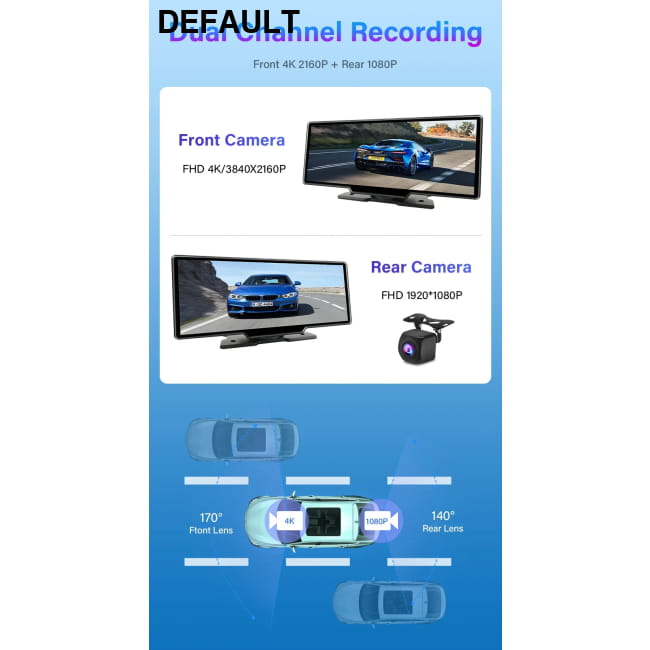 Jansite 10.26 inch dash cam 4k car mirror wireless carplay DVR Cameras Electronics