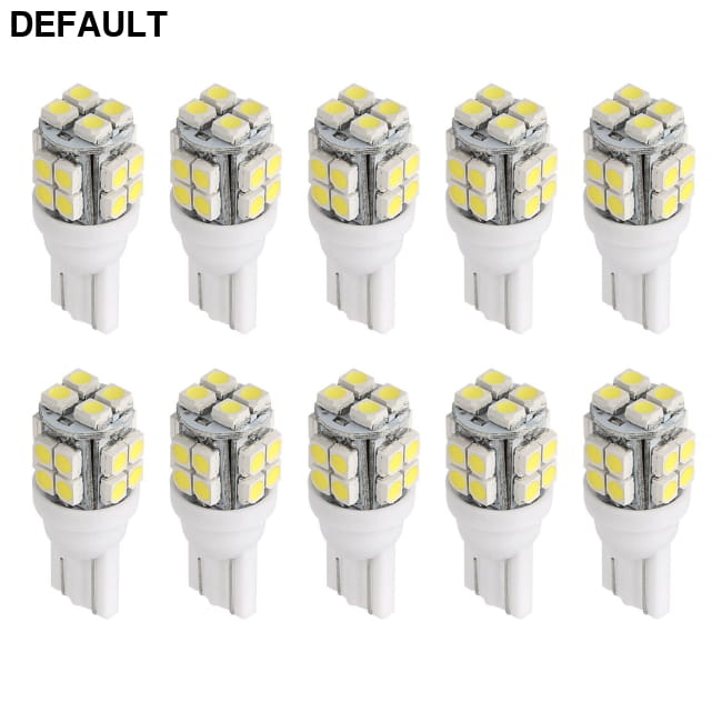 10Pcs 12V T10 LED Light Bulb Wedge Base Interior Dome Map White Car Accessories Electronics