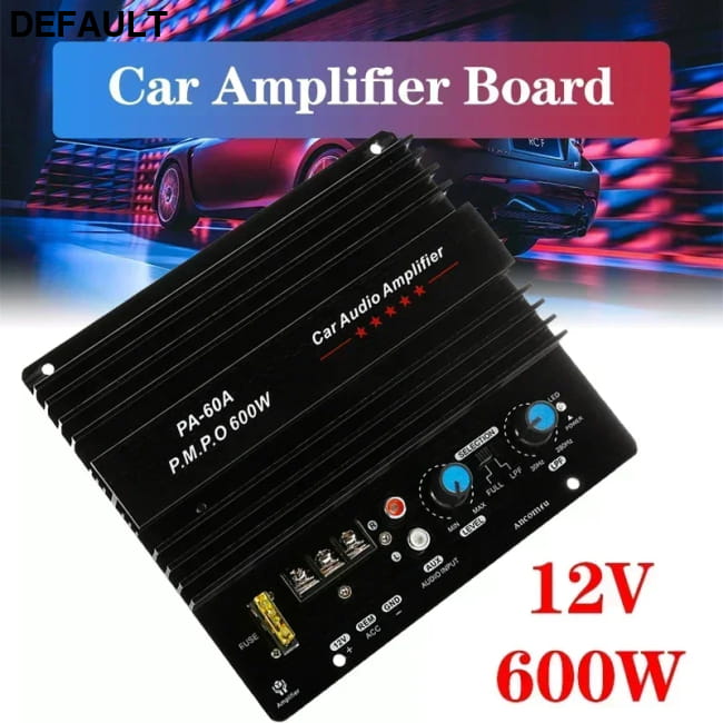 12V 600W Mono Car Audio Amplifier Powered Subwoofer Bass Amplifiers Motor Vehicle
