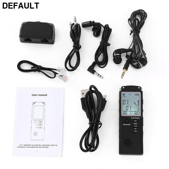 Rechargeable USB Voice Recorder and MP3 Player with 32GB Storage 16GB / Black Digital Electronics