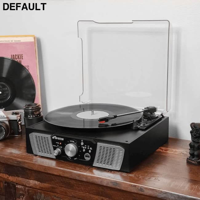 Victor Lakeshore 5-in-1 Hybrid Bluetooth Turntable System Black / US Home Theater Systems Turntables & Record Players