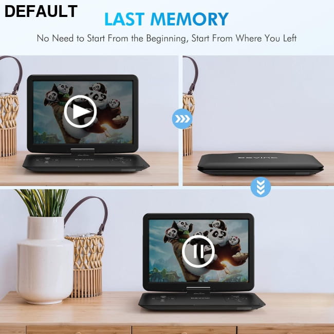 17.9 Inch Portable DVD Player with 15.6 Swivel Screen Support Black / US Players & Blu-ray