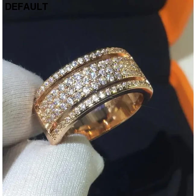 Vintage 18K Rose Gold Lab Diamond Ring in 925 Sterling Silver / 10 Wedding Rings Best Selling Products