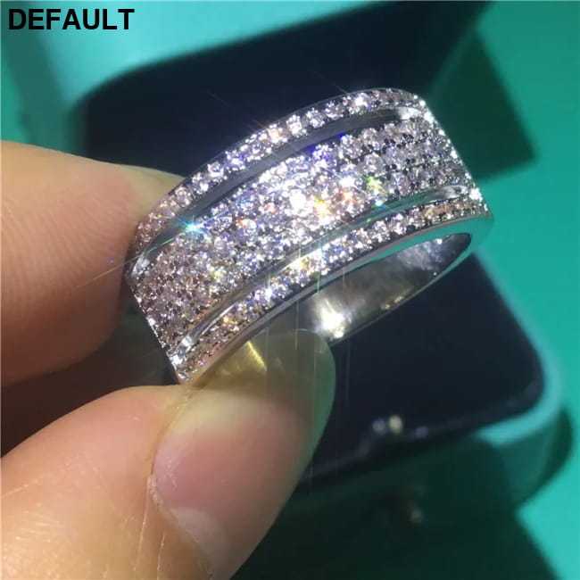 Vintage 18K Rose Gold Lab Diamond Ring in 925 Sterling Silver Wedding Rings Best Selling Products