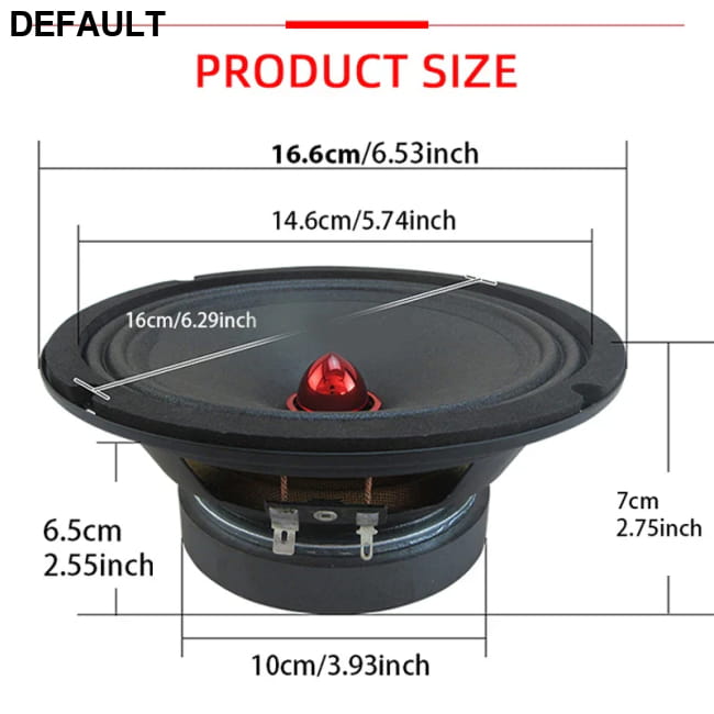 6.5 Inch 650W Mid Range Speaker for Music Player Vehicle Modification Car Speakers Mid-Range