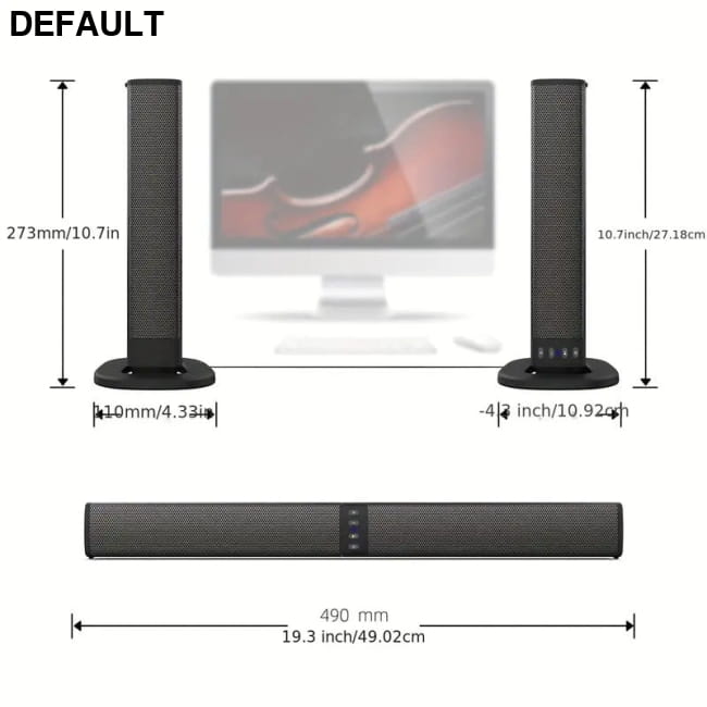 2-in-1 Soundbar and 20W Home Bluetooth Speaker Black Theater Speakers Electronics