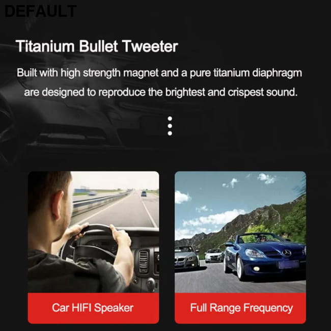 Pair of 3 Inch 800W Full Range Titanium Tweeter Automotive Speakers CHINA Car Tweeters