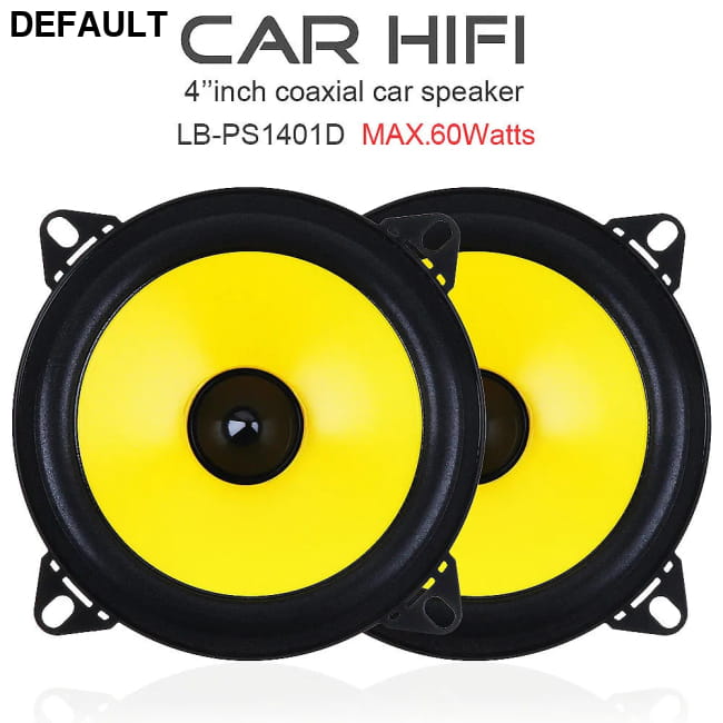 2pcs 2 Way 4 Inch 60W Full Range Frequency Car Audio Stereo One Color / Size Speakers Coaxial
