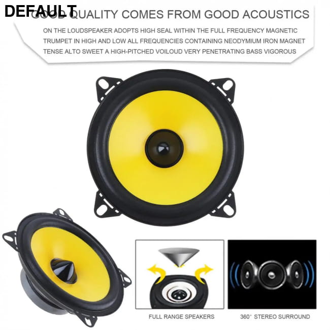 2pcs 2 Way 4 Inch 60W Full Range Frequency Car Audio Stereo One Color / Size Speakers Coaxial