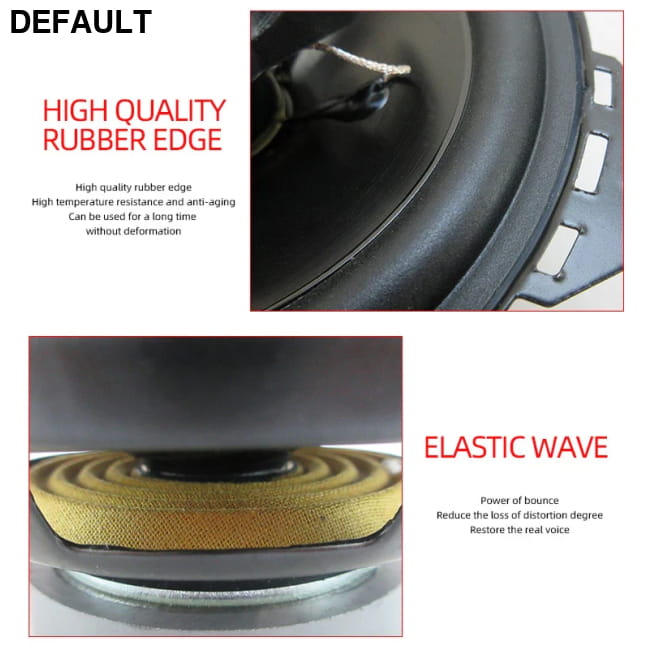 2pcs (2X280W) 560W Premium 4-Inch HiFi Car Speakers - HD - Coaxial