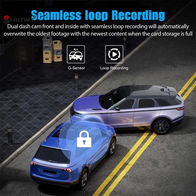 3 Channel Car DVR HD 1080P 3-Lens Inside Vehicle Dash 1pc Cameras Video