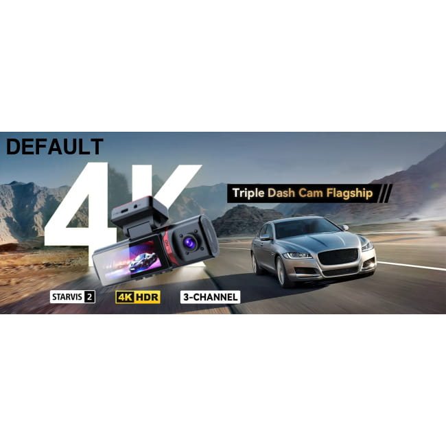 3 Channel Car DVR UHD 4K 3-Lens Inside Vehicle Dash Cam Audio Receiver Video Cameras