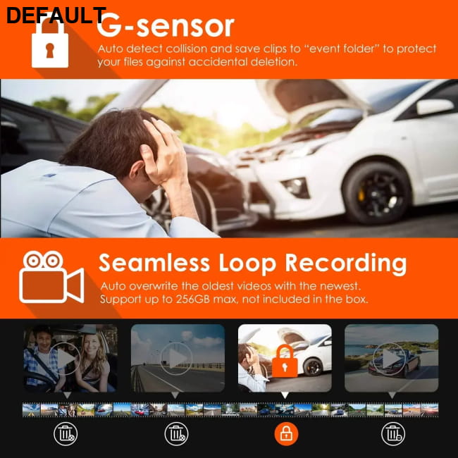 3 Channel Car DVR UHD 4K 3-Lens Inside Vehicle Dash Cam Audio Receiver Video Cameras