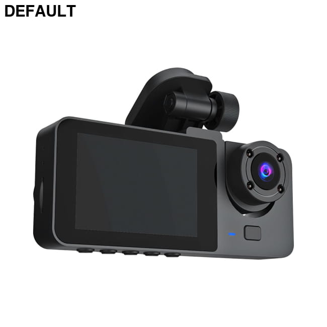 3 Channel Dash Cam Front Inside Rear Vehicle Driving Black Car DVR Cameras