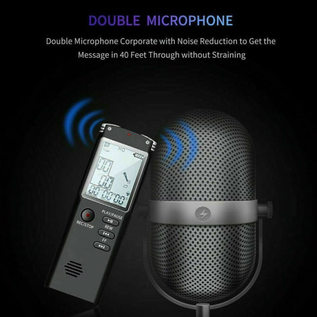 32G Voice Activated Mini Digital Sound Audio Recorder and MP3 Player Recorders