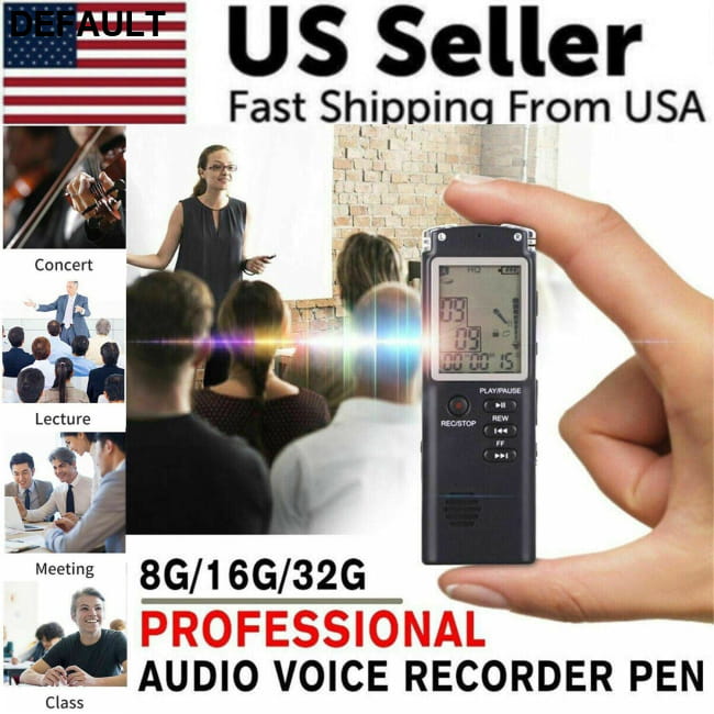 32G Voice Activated Mini Digital Sound Audio Recorder and MP3 Player Recorders