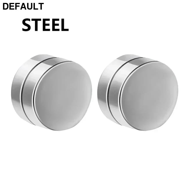 3pairs 6mm Crystal Stainless Steel Stud Earrings Men Punk Zircon Magnetic type1