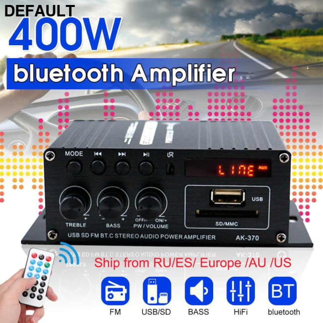 400W Stereo HiFi Car and Home Subwoofer Audio Amplifier with LED Amplifiers Electronics