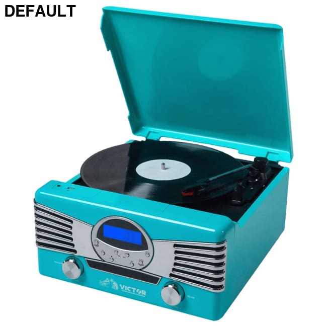 Victor Diner 7-in-1 Turntable Music Center Turquoise / US Home Theater Systems Stereo
