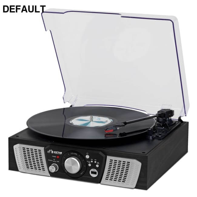 Victor Lakeshore 5-in-1 Hybrid Bluetooth Turntable System Black / US Home Theater Systems Turntables & Record Players