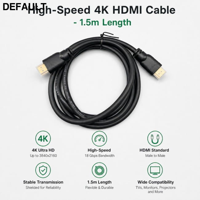 4K HDMI cable (1.5 meters) high-speed 48Gbps supports Length:1.5 meters Best Selling Products