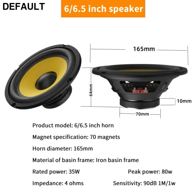 5/6/8/10 Inch Car Bass Speaker Coaxial Subwoofer HiFi Music Subwoofers & Enclosures and Woofers
