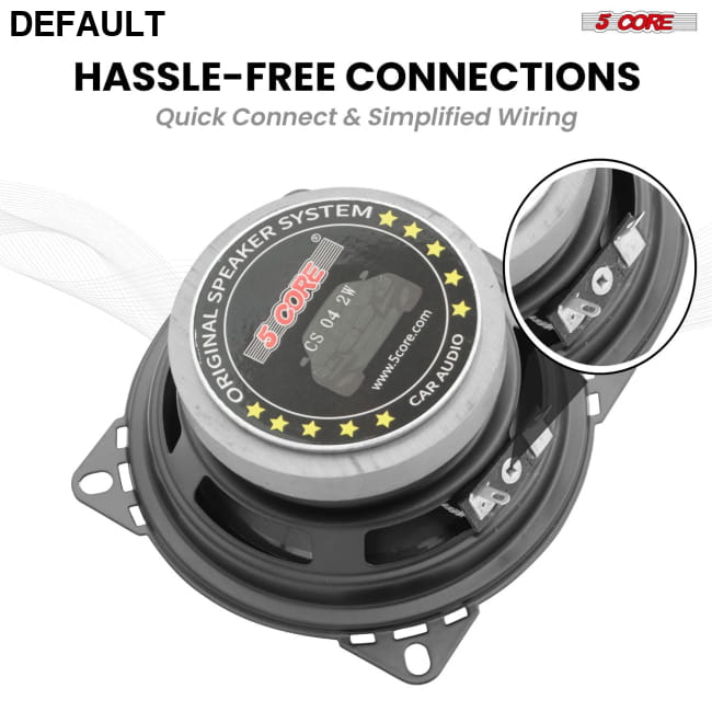 5 Core 2 Way 4’ Car Stereo Speakers 250W Pair Coaxial Best Selling Products