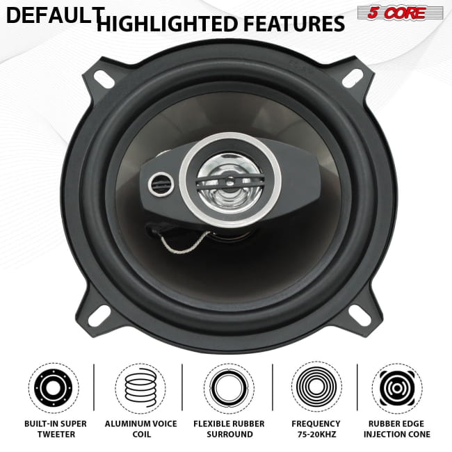 5 Core Inch Car Speaker 350W Component Universal Quick Fit CS 05 2W Speakers Electronics