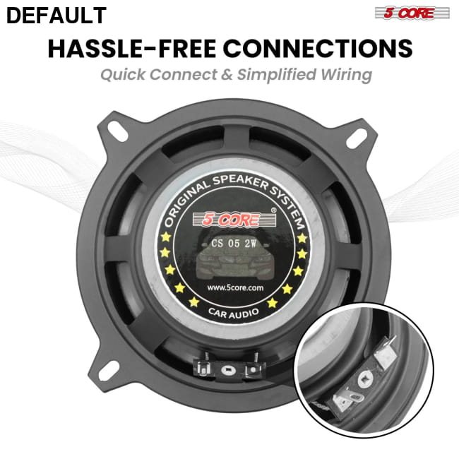 5 Core Inch Car Speaker 350W Component Universal Quick Fit CS 05 2W Speakers Electronics