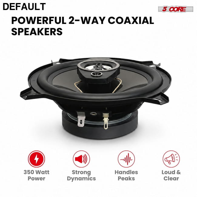 5 Core 2 Way 5’’ Car Stereo Speakers Pair 350W Coaxial Best Selling Products
