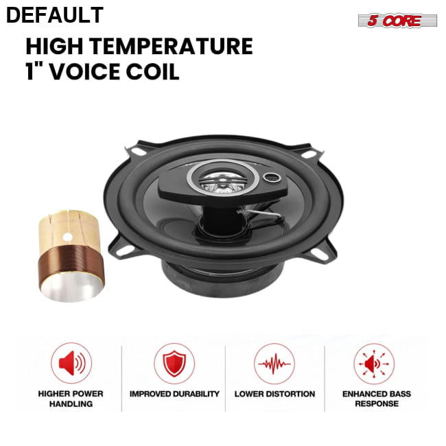 5 Core 2 Way 5’’ Car Stereo Speakers Pair 350W Coaxial Best Selling Products