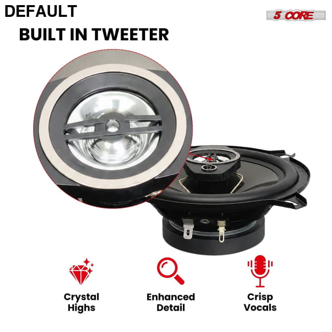 5 Core 2 Way 5’’ Car Stereo Speakers Pair 350W Coaxial Best Selling Products