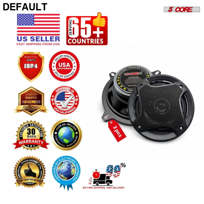 5 Core 2 Way 5’’ Car Stereo Speakers Pair 350W Coaxial Best Selling Products