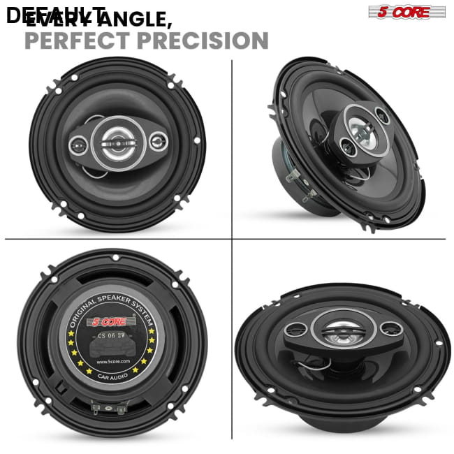 5 Core 2 Way 6’ Car Stereo Speakers 2Pair 500W Coaxial Best Selling Products