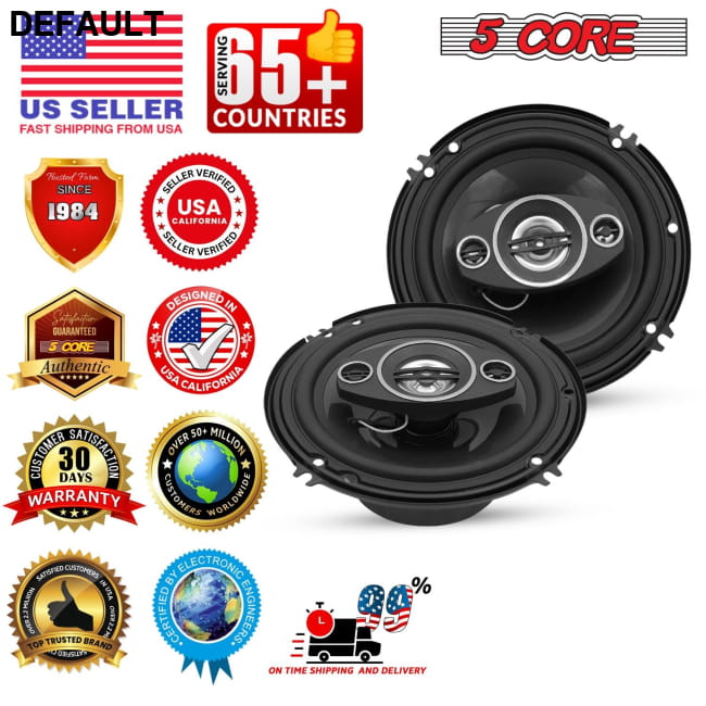 5 Core 2 Way 6’ Car Stereo Speakers 2Pair 500W Coaxial Best Selling Products