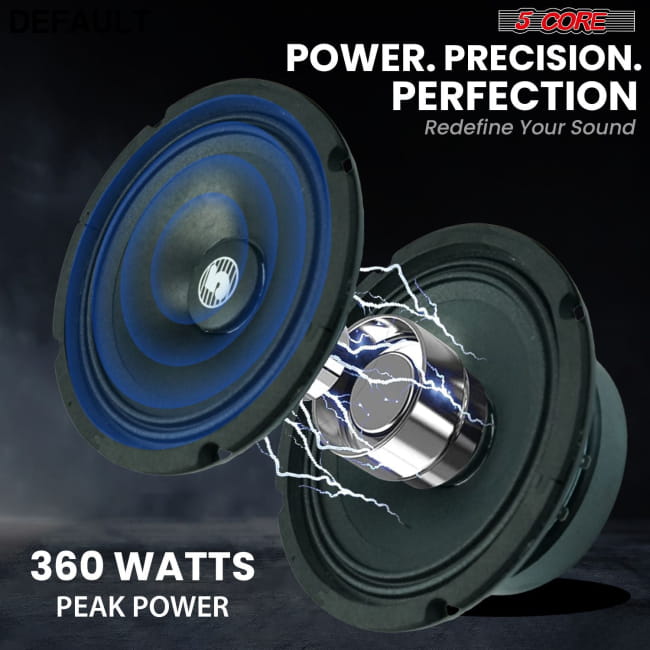 5 Core 6.5’’ Mid-Range Replacement 2Pc Pro Audio Car Speaker Speakers Best Selling Products