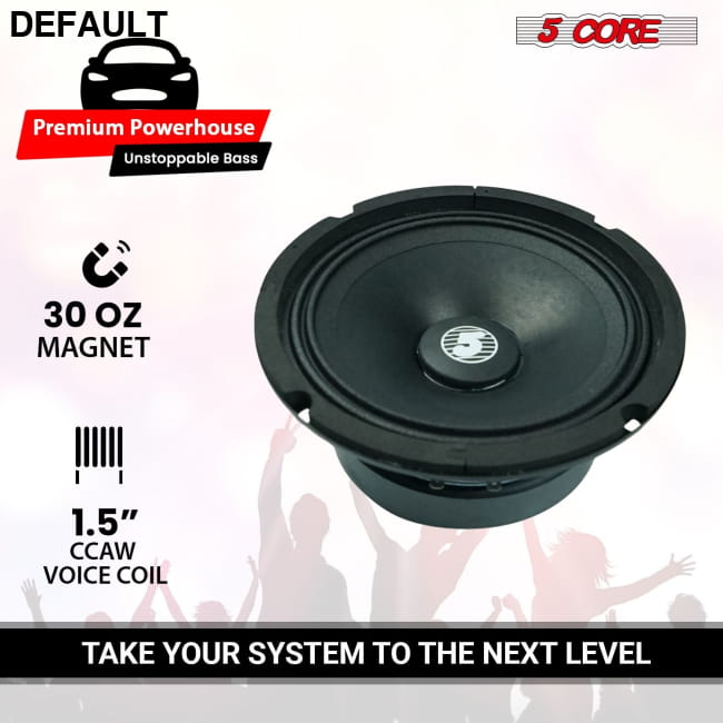 5 Core 6.5’’ Mid-Range Replacement 2Pc Pro Audio Car Speaker Speakers Best Selling Products