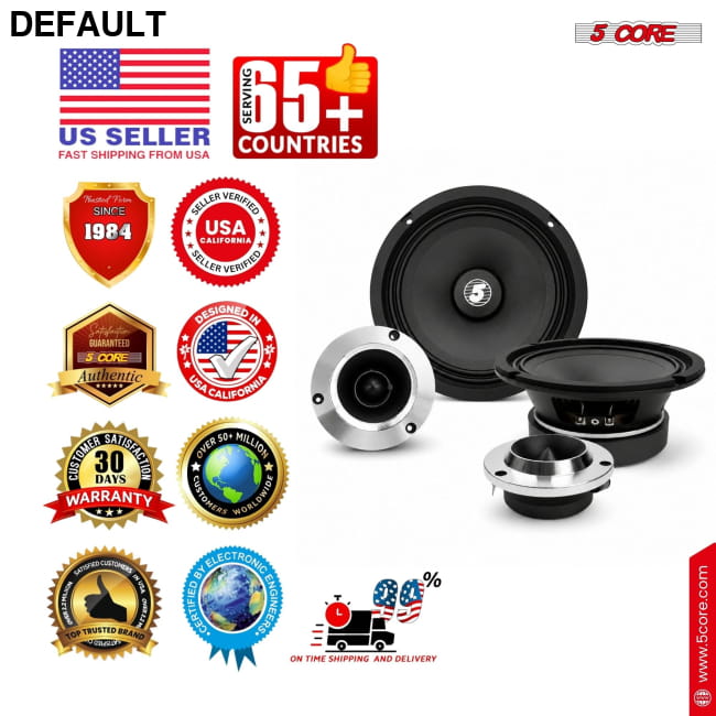 5 Core 6.5’’ Mid-Range Replacement 2Pc Pro Audio Car Speaker Speakers Best Selling Products