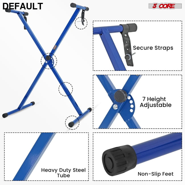 5 CORE Keyboard Stand Single X Style Adjustable Digital Best Selling Products
