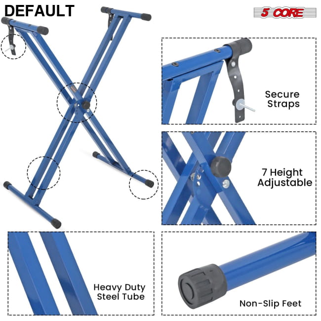 5 CORE Piano Keyboard Stand Double X Style Heavy Duty Best Selling Products