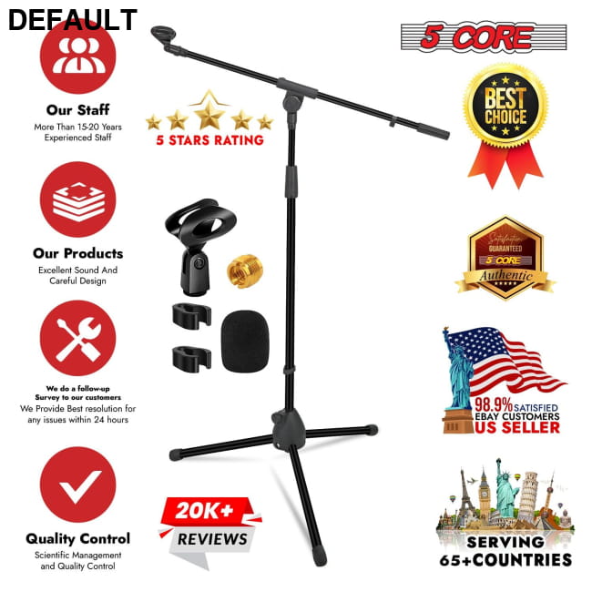 5 Core Tripod Mic Stand Floor Adjustable 18 to 72 Inches black Best Selling Products