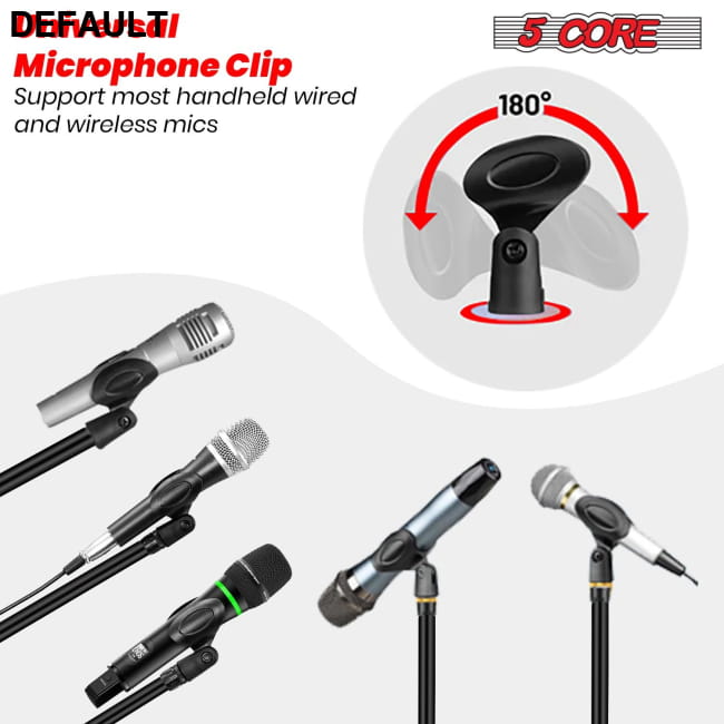 5 Core Tripod Mic Stand Floor Adjustable 18 to 72 Inches black Best Selling Products