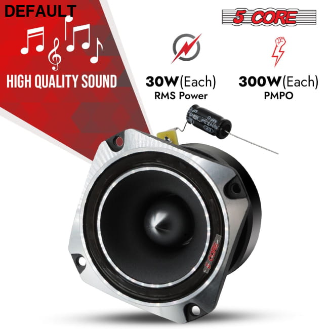 5 Core Tweeters Speakers Car Audio Pair 4 Ohm 3.5 Inch Best Selling Products