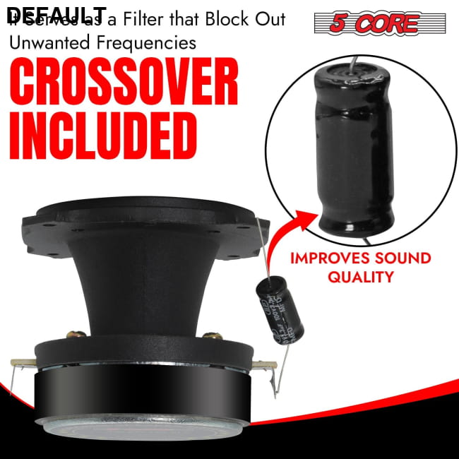 5 Core Tweeters Speakers Car Audio Pair 4 Ohm 3.5 Inch Best Selling Products